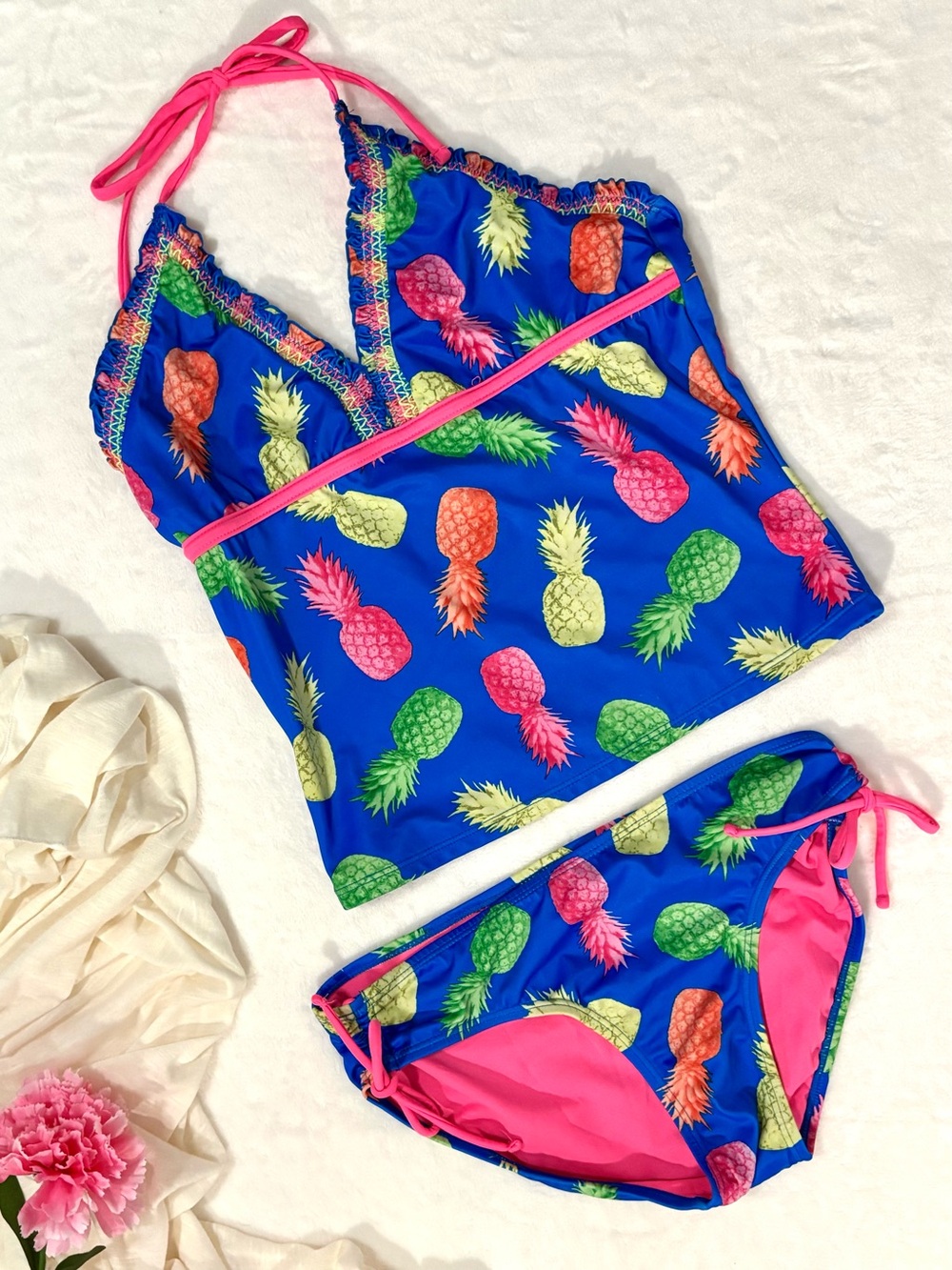 Justice Pineapple Tankini – Girls 16 (XL)
